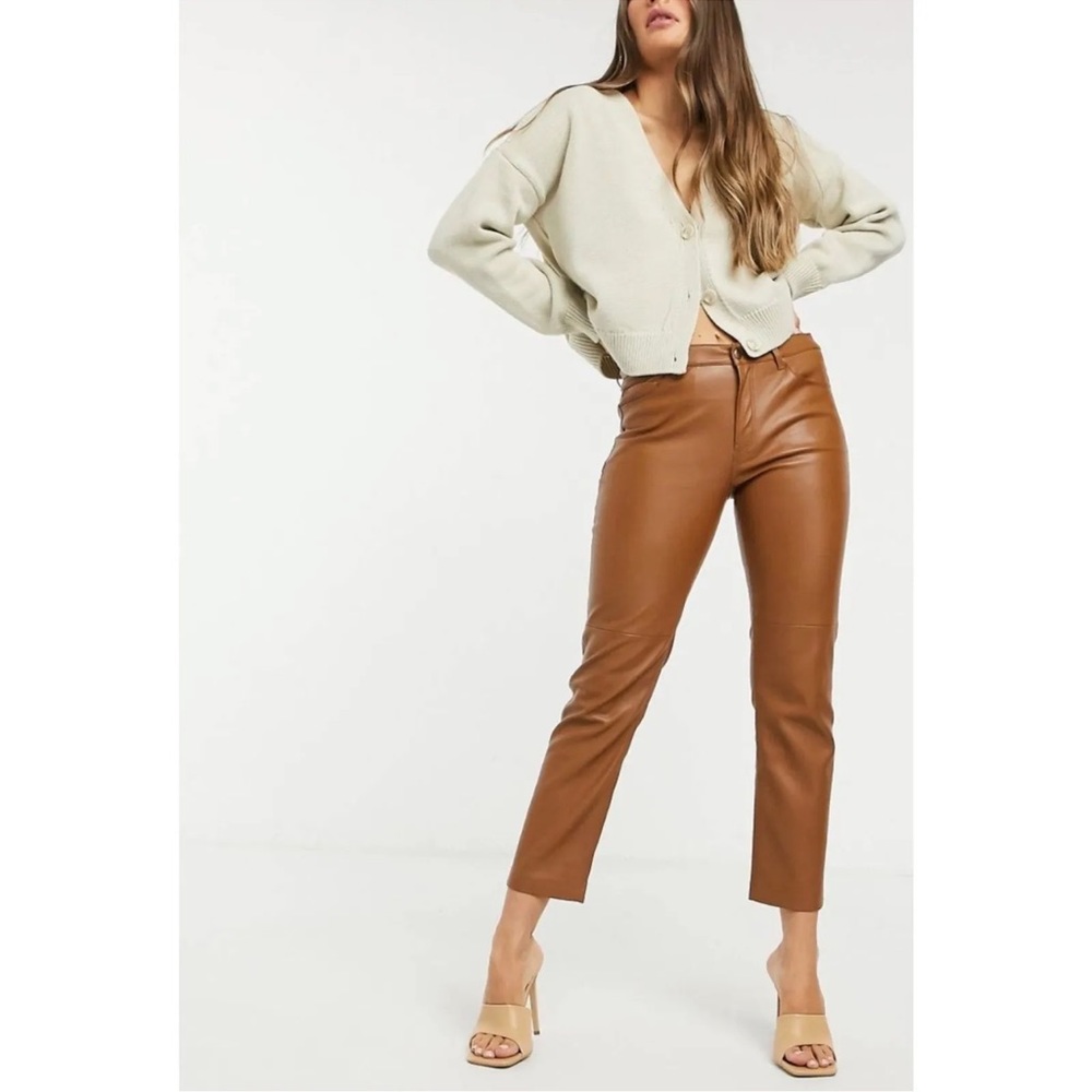 Mango Brown Ankle Pants